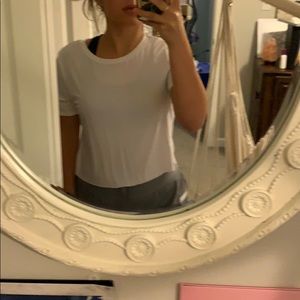 Old navy white cropped shirt